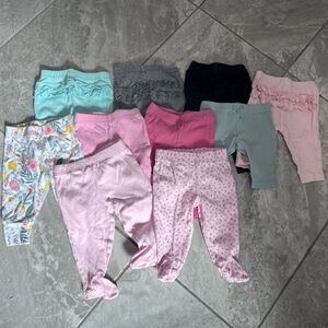 Baby Girl Pants Bundle - Lot of 10